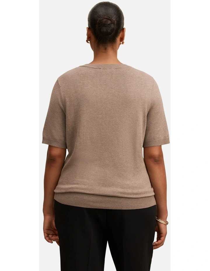 Maisie Short Sleeves T-shirt in Brown image 2