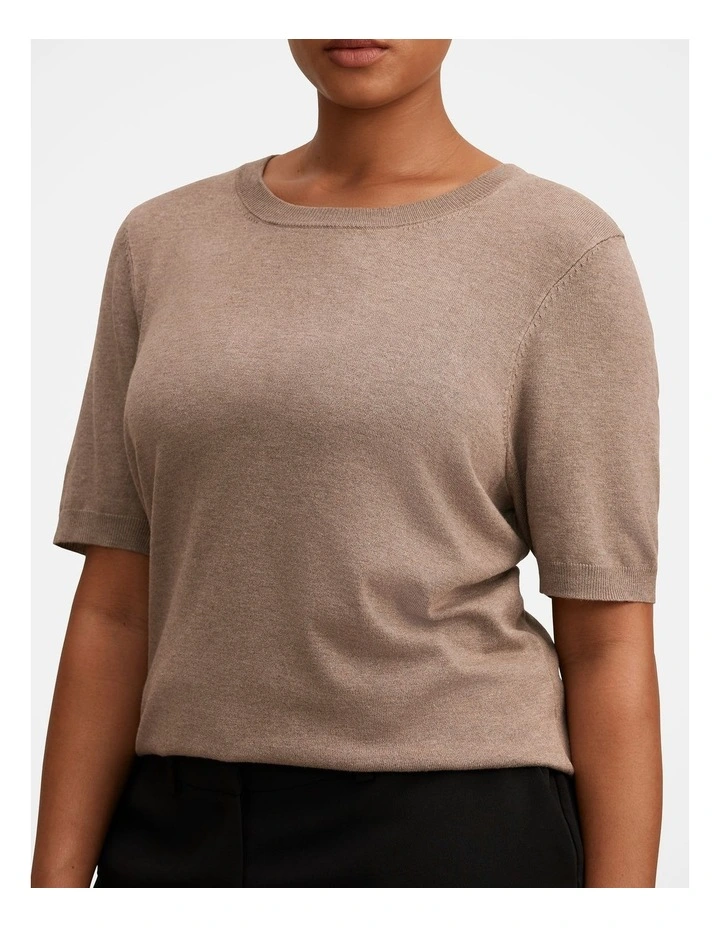 Maisie Short Sleeves T-shirt in Brown image 4