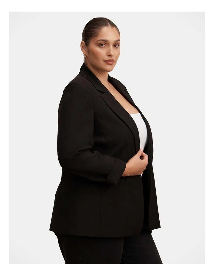 Dylan Boyfriend Blazer in Black image 3