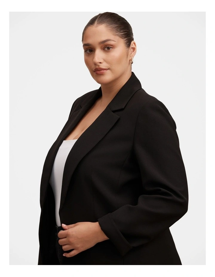 Dylan Boyfriend Blazer in Black image 4