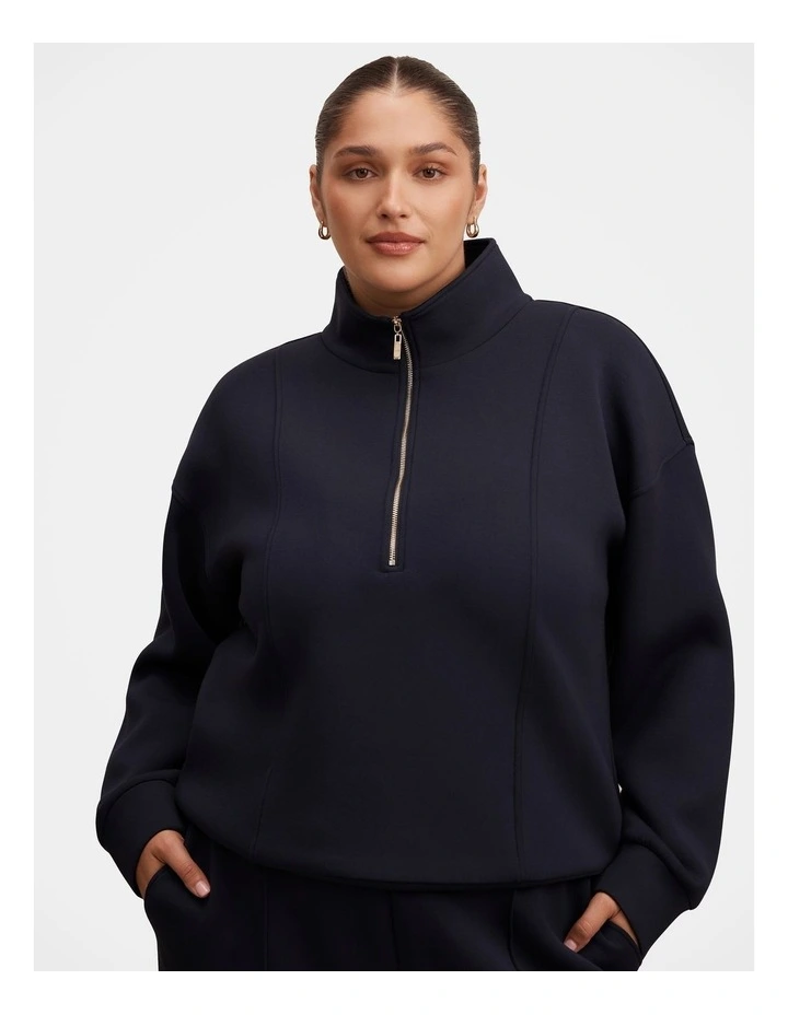 Heidi Seam Detail Lounge Jumper in Blue image 4