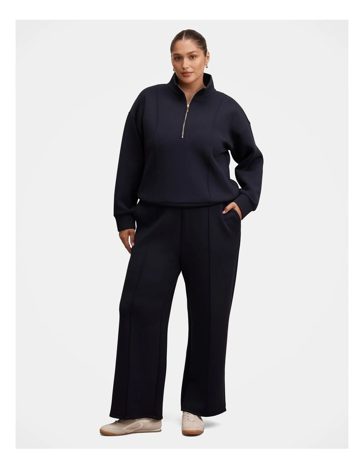 Heidi Seam Detail Lounge Jumper in Blue image 5