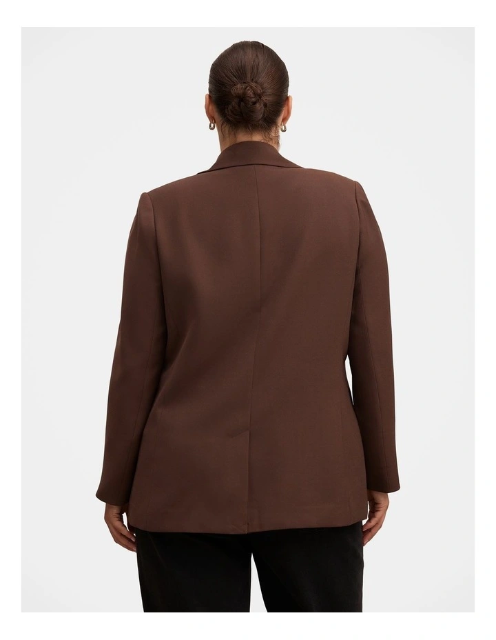 Dylan Boyfriend Blazer in Brown image 2