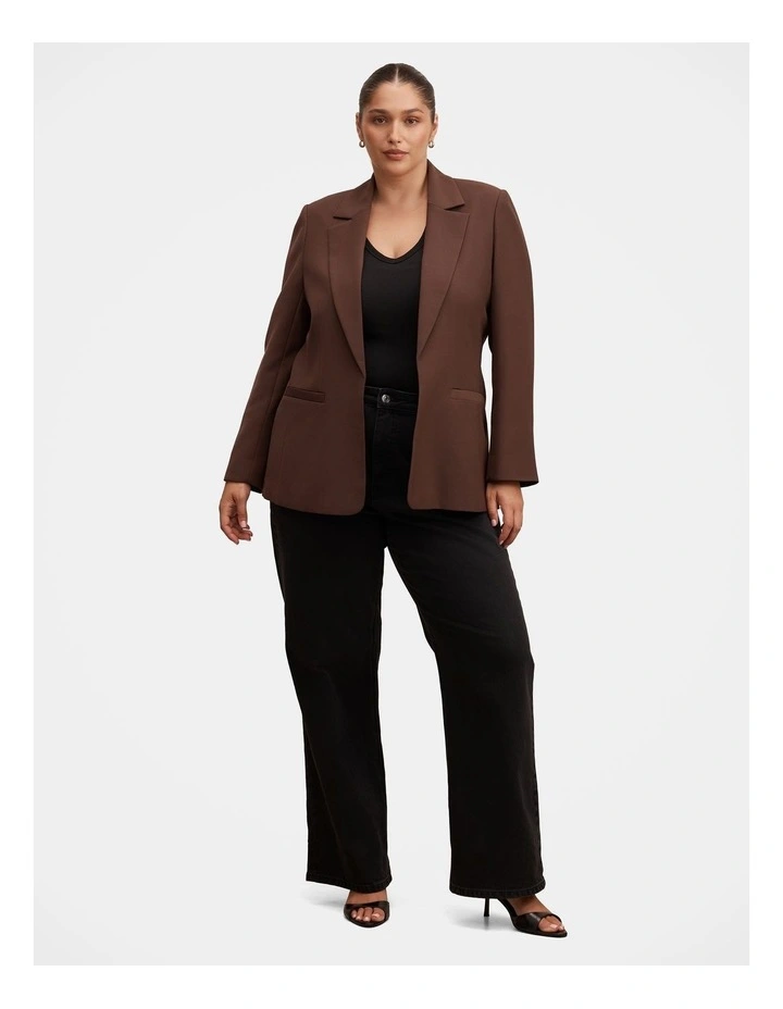 Dylan Boyfriend Blazer in Brown image 5