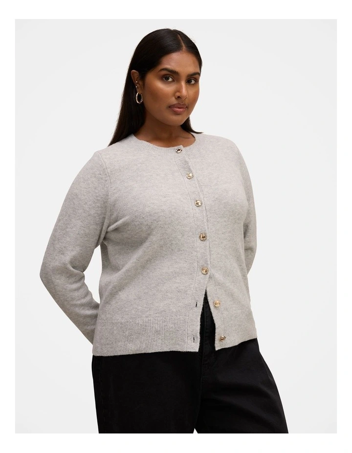 May Crew Neck Cardigan in Grey image 3