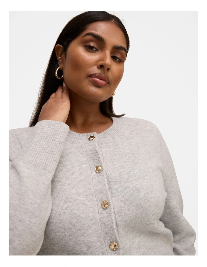 May Crew Neck Cardigan in Grey image 4