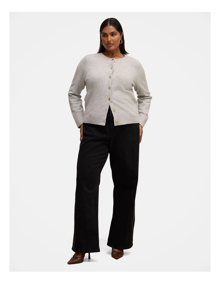 May Crew Neck Cardigan in Grey image 5