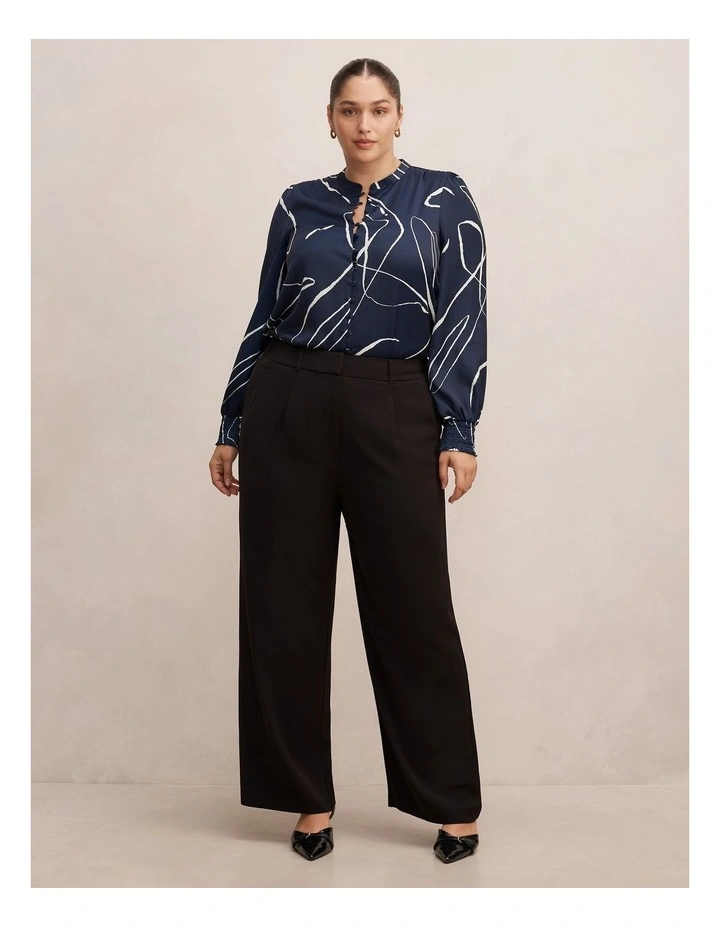 Savannah Button Up Blouse in Navy image 5