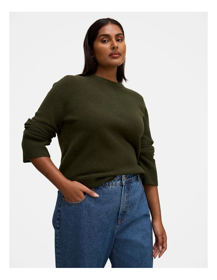 Natalie Knitted Sweater in Green image 3