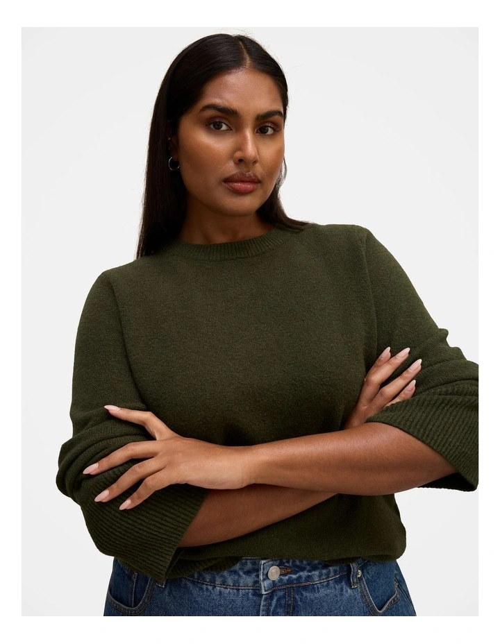 Natalie Knitted Sweater in Green image 4