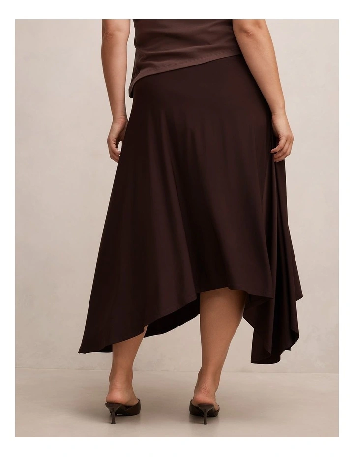 Ariel Godet Hanky Hem Skirt in Brown image 2