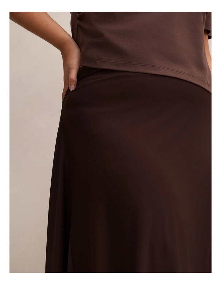 Ariel Godet Hanky Hem Skirt in Brown image 4