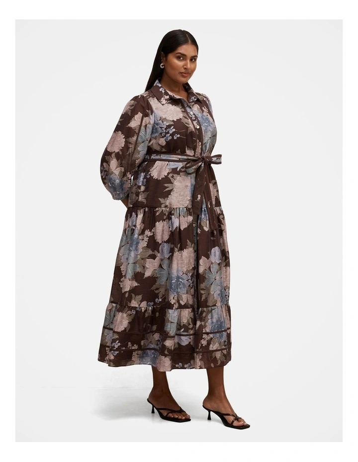 Gianna Printed Midi Dress in Multi image 3