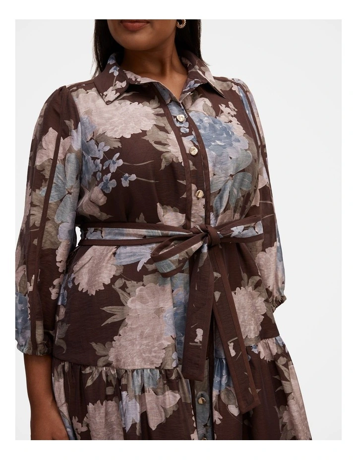 Gianna Printed Midi Dress in Multi image 4