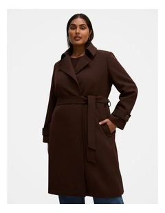 Tayla Trench Coat in Brown