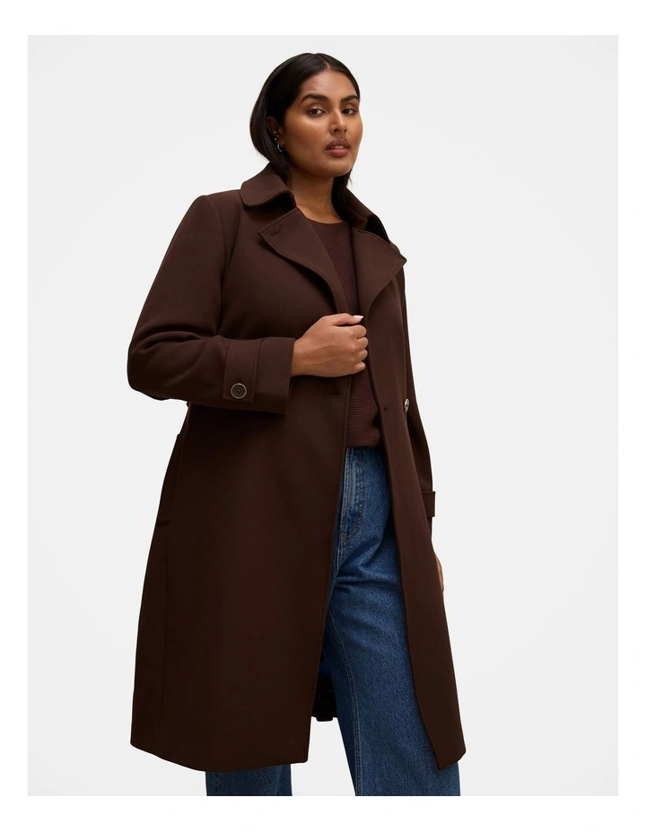 Tayla Trench Coat in Brown image 3