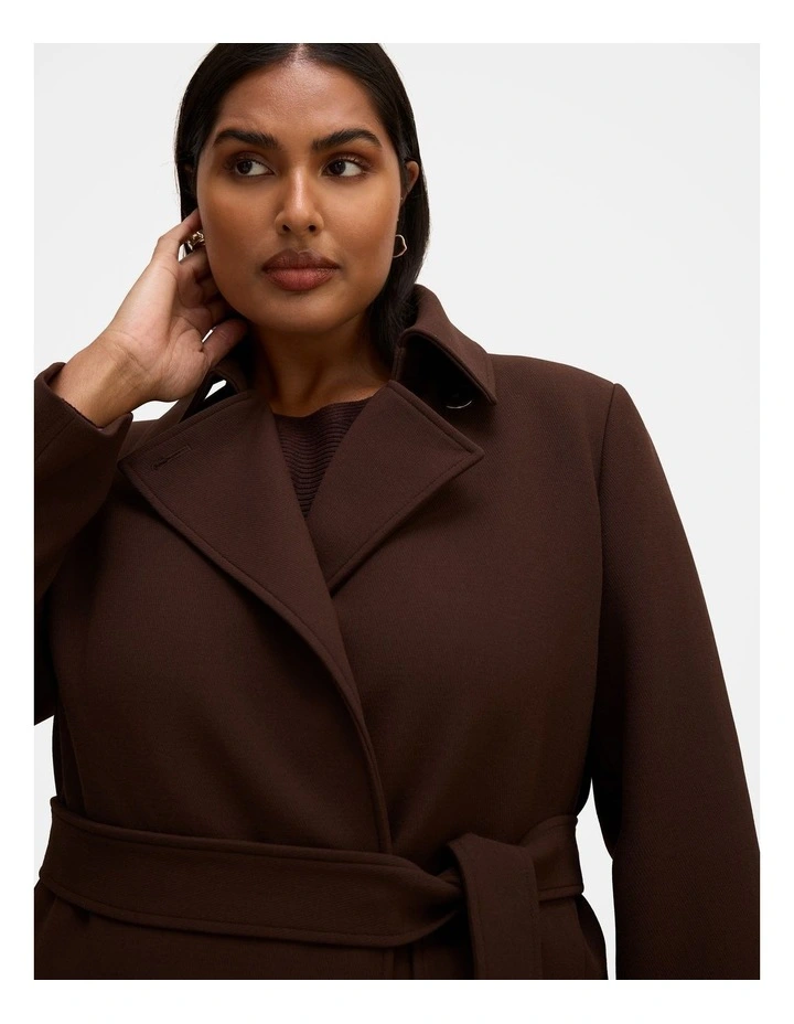 Tayla Trench Coat in Brown image 4