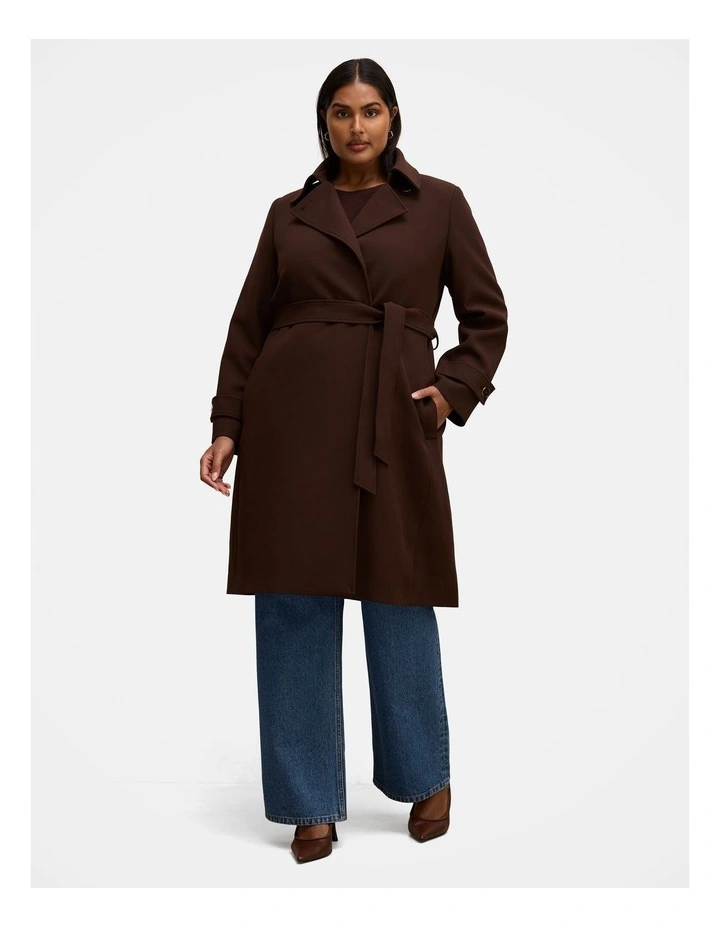 Tayla Trench Coat in Brown image 5