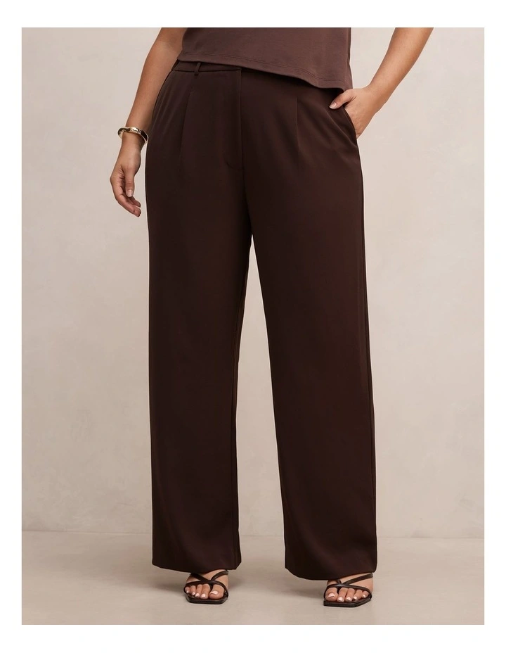 Primrose High Waisted Pants in Chocolate image 1