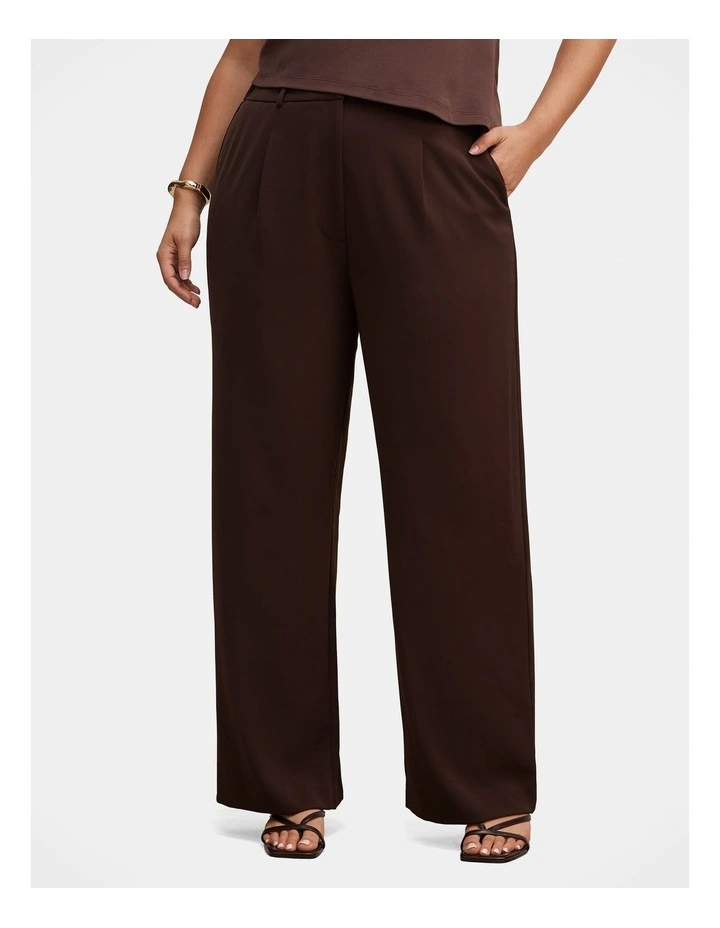 Primrose High Waisted Pants in Chocolate image 1