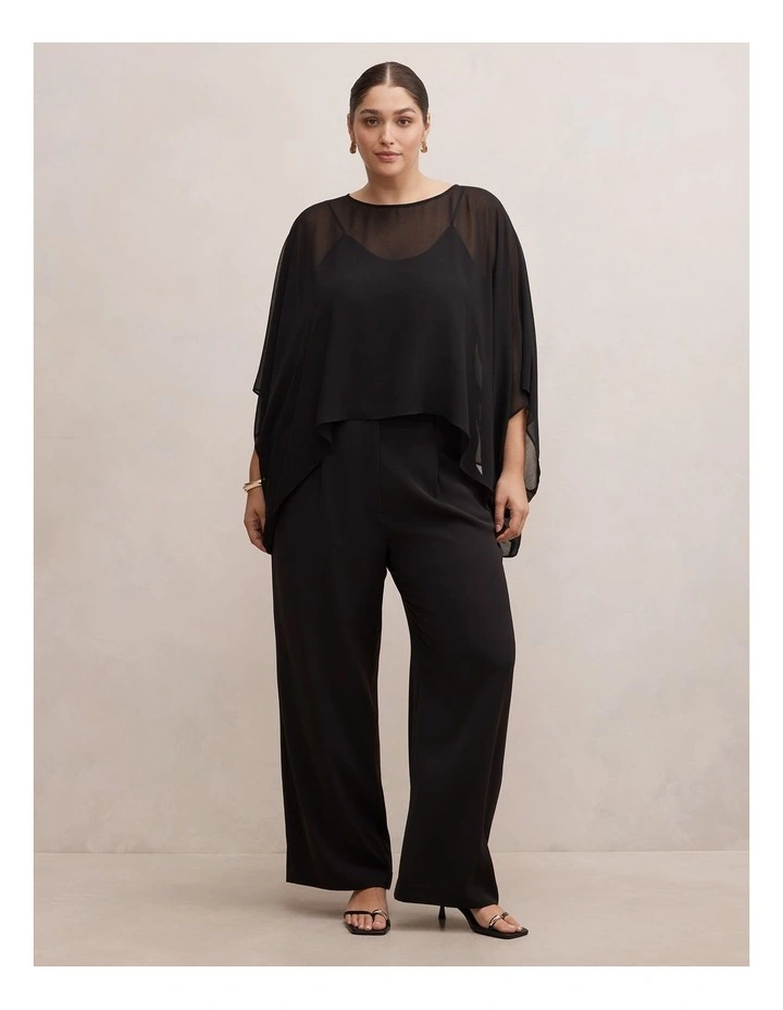Gia Sheer Cape in Black image 5