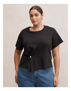 Lani Hardware Detail T-shirt in Black