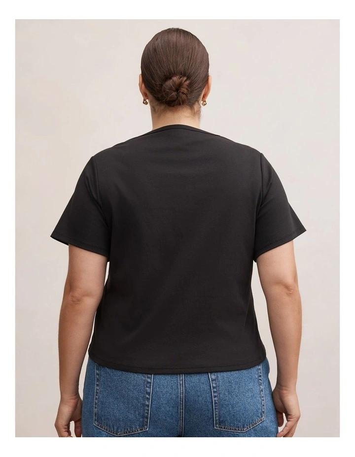 Lani Hardware Detail T-shirt in Black image 2