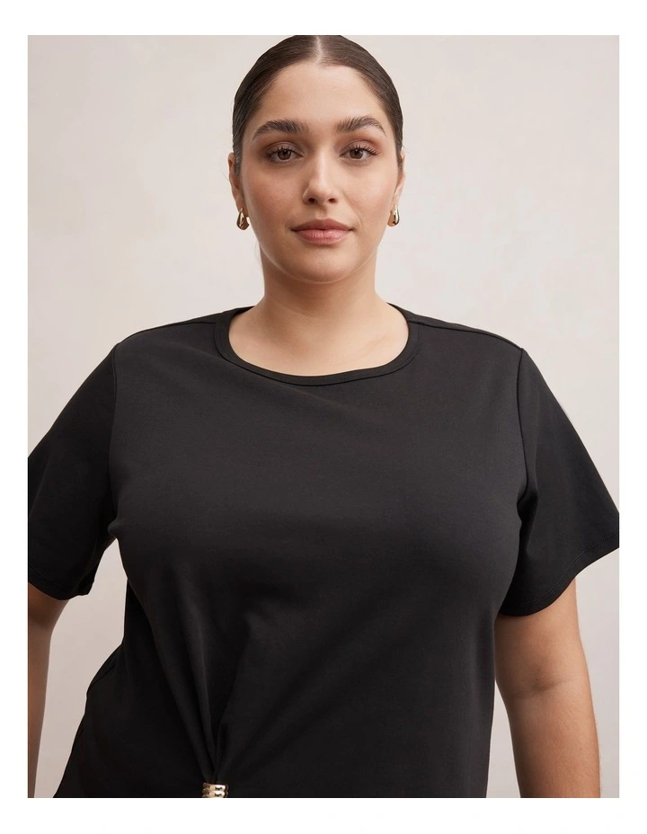 Lani Hardware Detail T-shirt in Black image 4