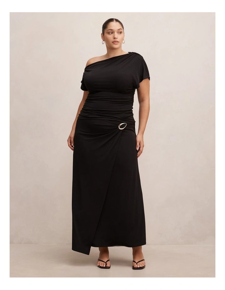 Sofia Asymmetric Tipped Top in Black image 5