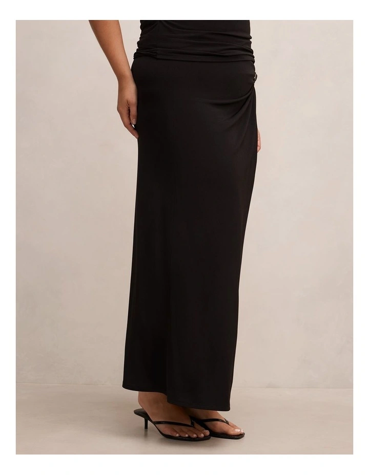 Sofia Hardware Wrap Skirt in Black image 3