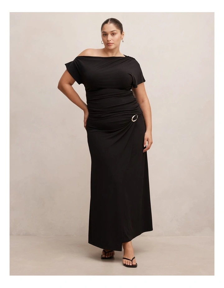 Sofia Hardware Wrap Skirt in Black image 5