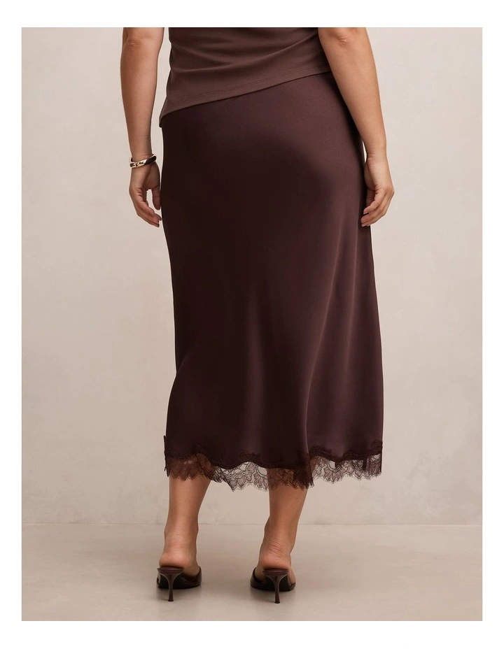 Enola Lace Maxi Skirt in Chocolate image 2