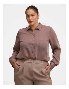 Solara Striped Shirt in Red