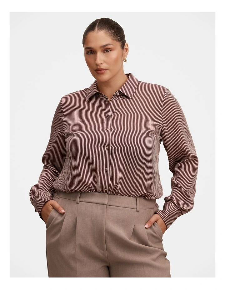 Solara Striped Shirt in Red image 1
