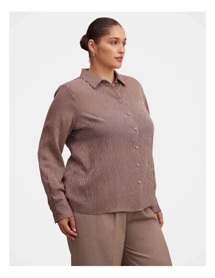 Solara Striped Shirt in Red image 3