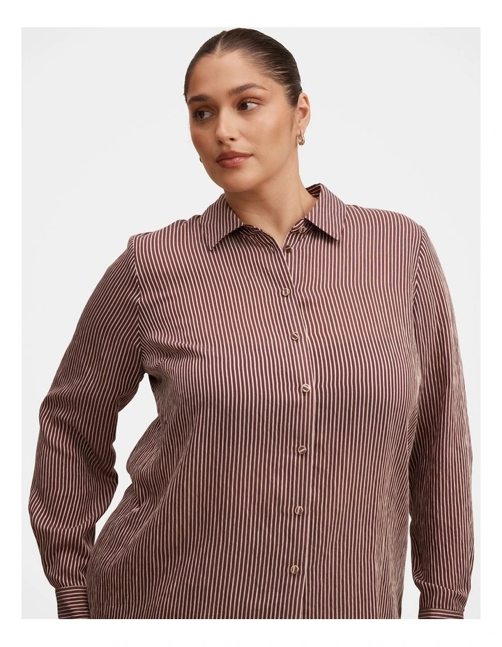 Solara Striped Shirt in Red image 4
