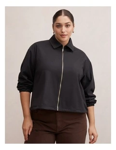Willow Drawcord Jacket in Black