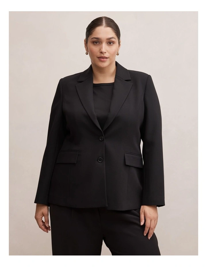 Lee Nipped Waist Blazer in Black image 1
