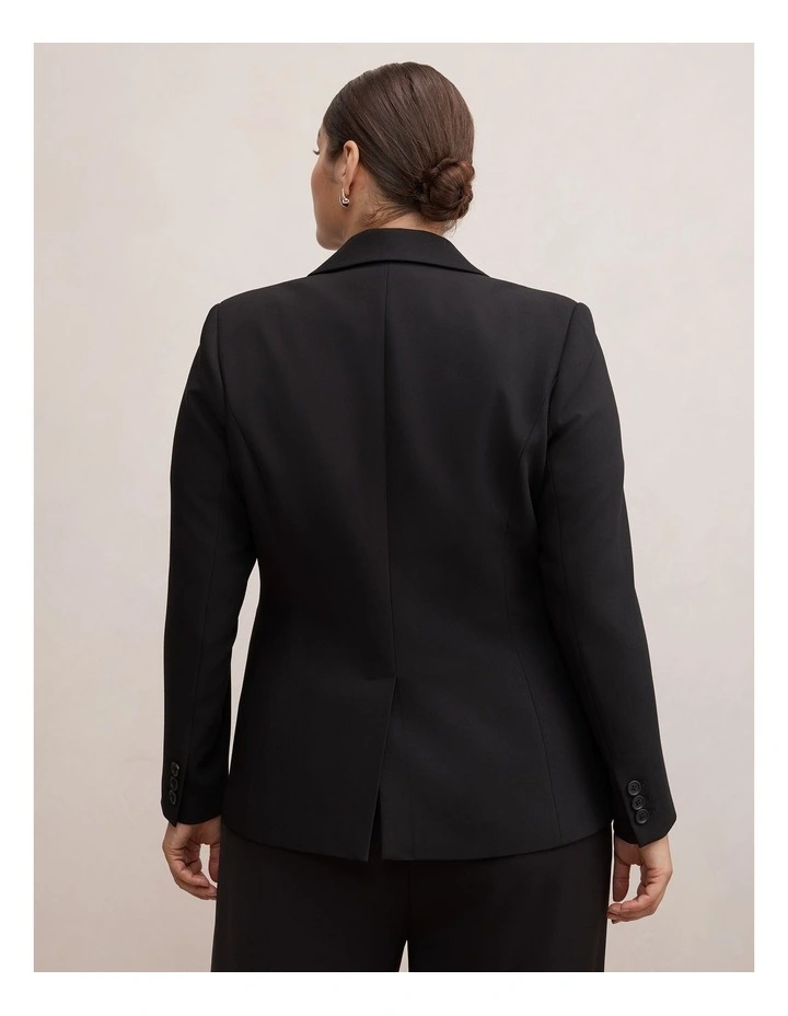 Lee Nipped Waist Blazer in Black image 2