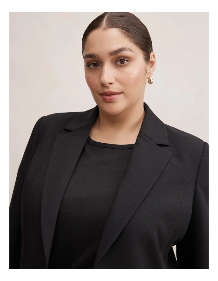 Lee Nipped Waist Blazer in Black image 4