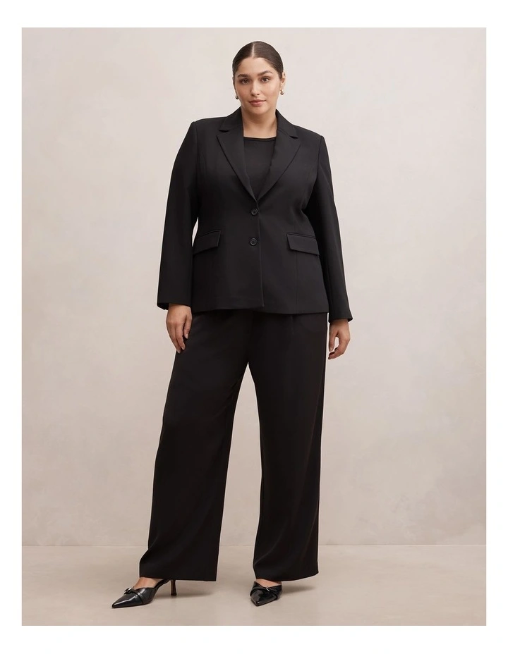 Lee Nipped Waist Blazer in Black image 5