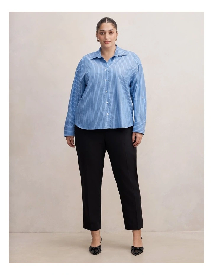 Ivie Oversized Shirt in Blue image 5