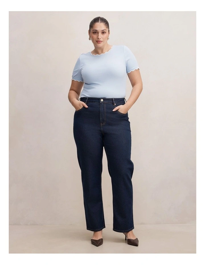 Anna Straight Leg Jeans in Blue image 5
