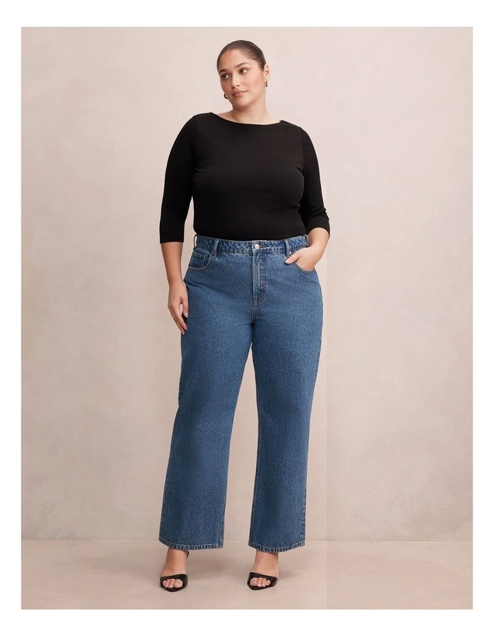 Frankie Curve 3 & 4 Sleeves Top in Black image 5