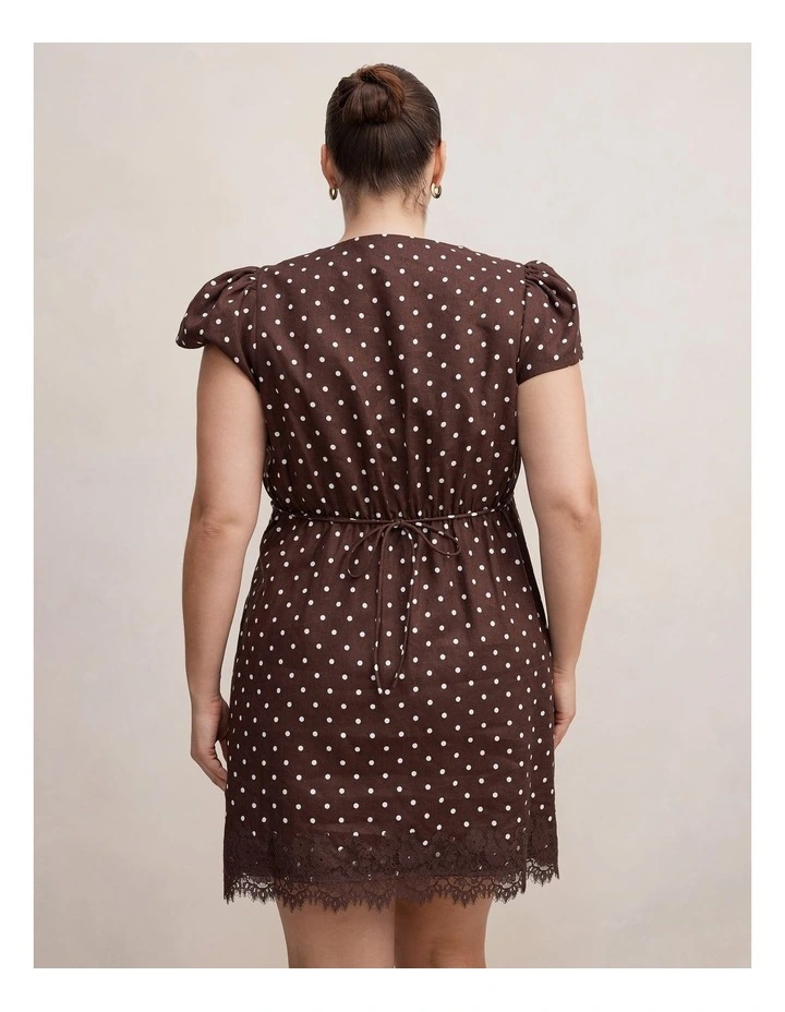 Lexi Lace Mini Dress in Chocolate image 2