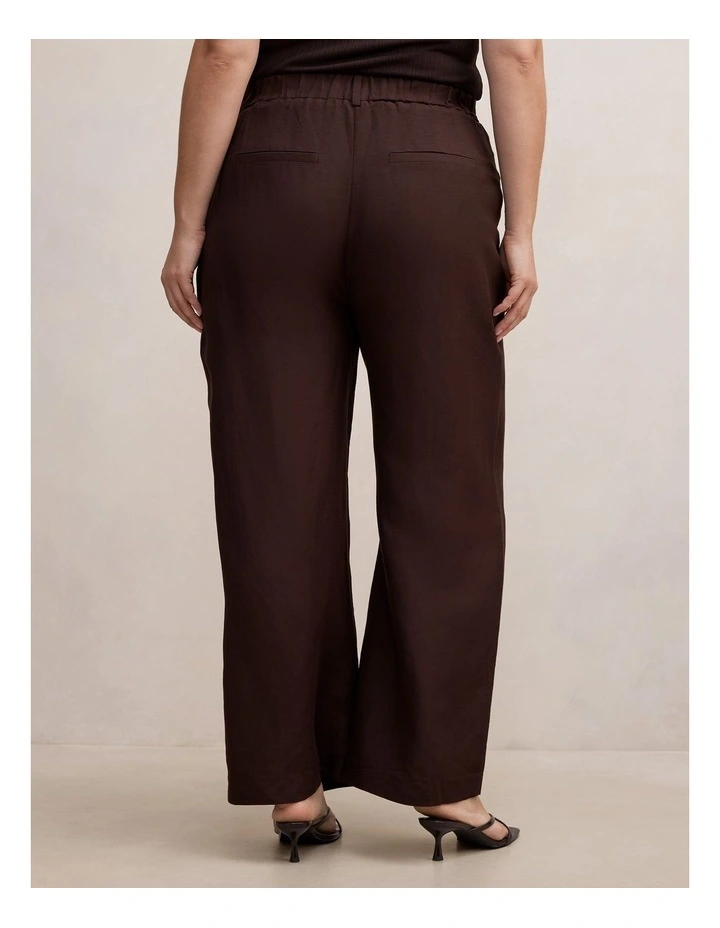 Eva Linen Wide Leg Pants in Brown image 2