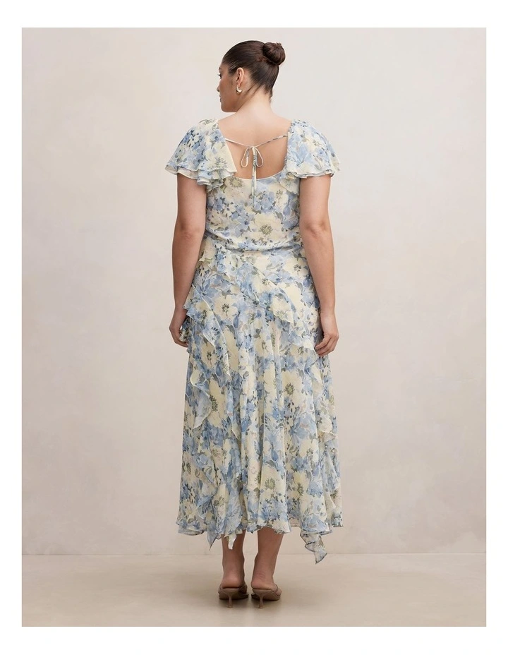 Elly Ruffle Maxi Dress in Multi image 2
