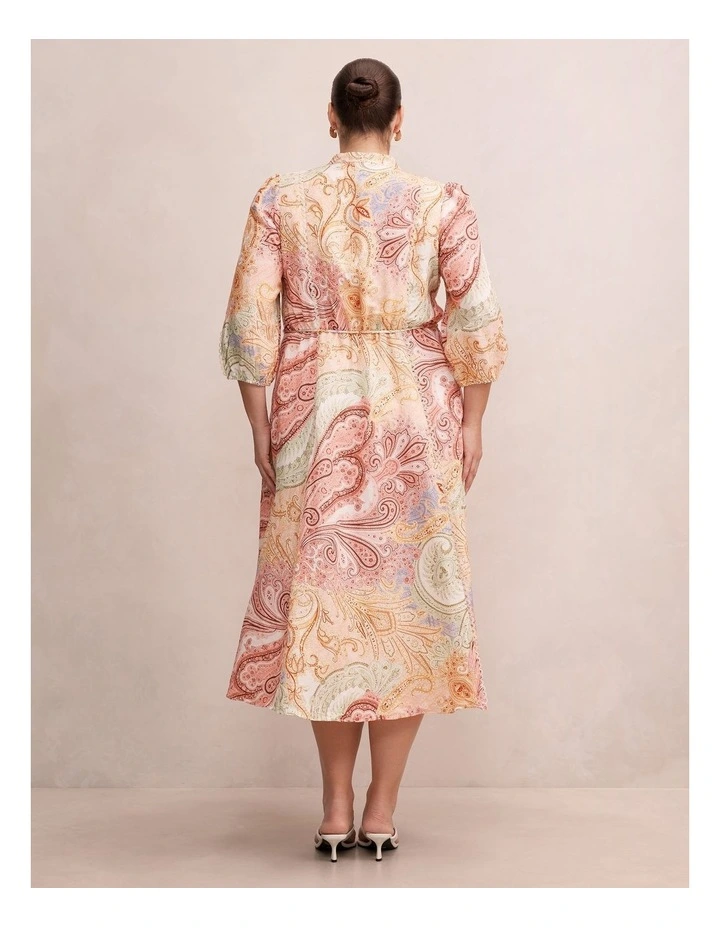 Halle Printed Midi Dress in Multi image 2