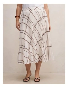 Aurora Pleated Skirt in Cream