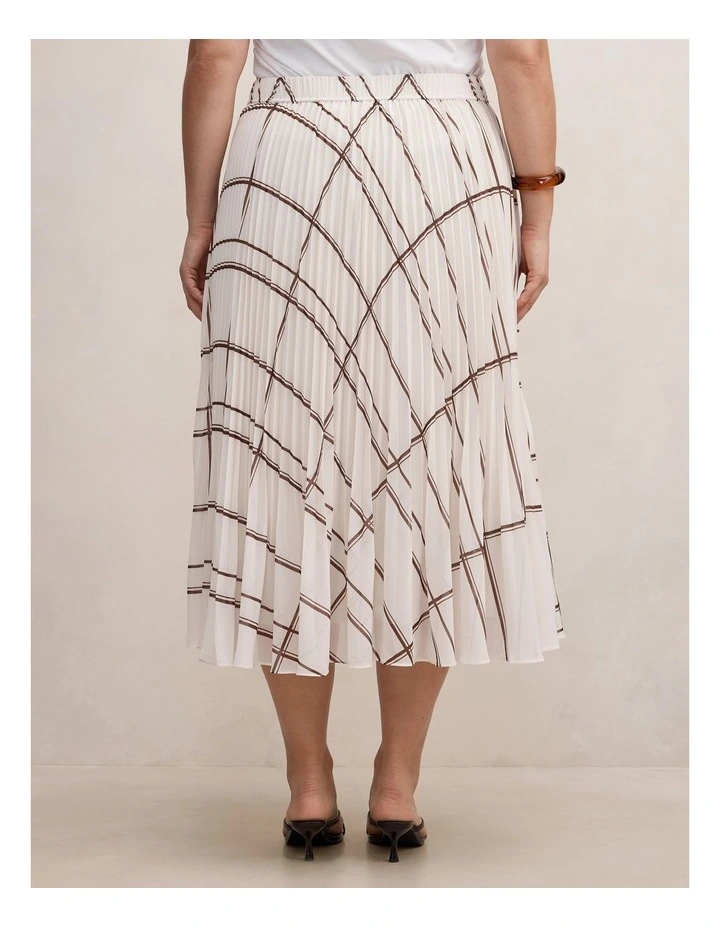 Aurora Pleated Skirt in Cream image 2